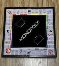 Black Wooden Monopoly Deluxe Edition Board Game See Pictures As Is