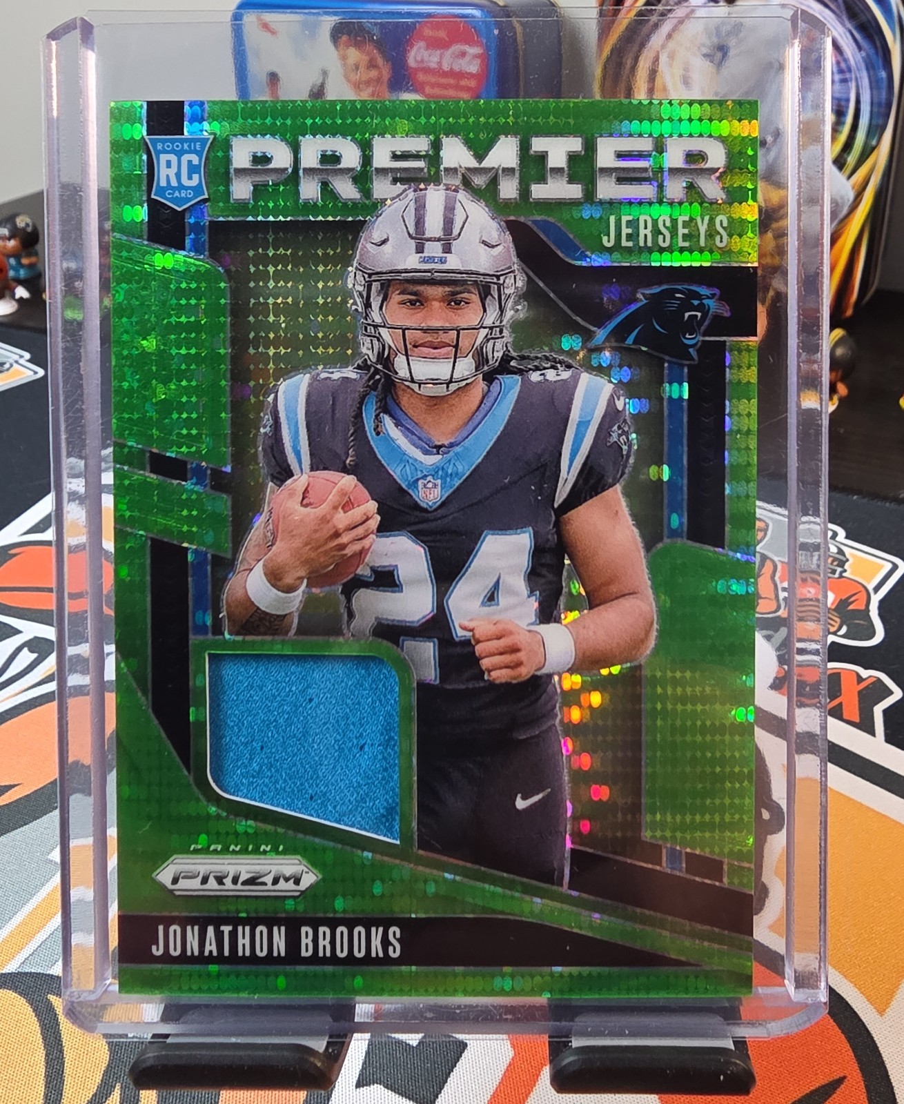 2024 Panini Prizm - Premier Jerseys Jonathon Brooks Neon Green Pulsar Prizm