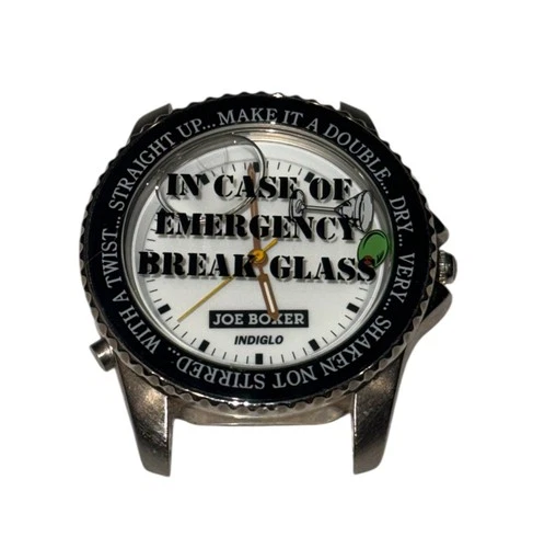 Vintage Joe Boxer Liquid Filled Martini Watch 1995 Timex Indiglo - Head Only