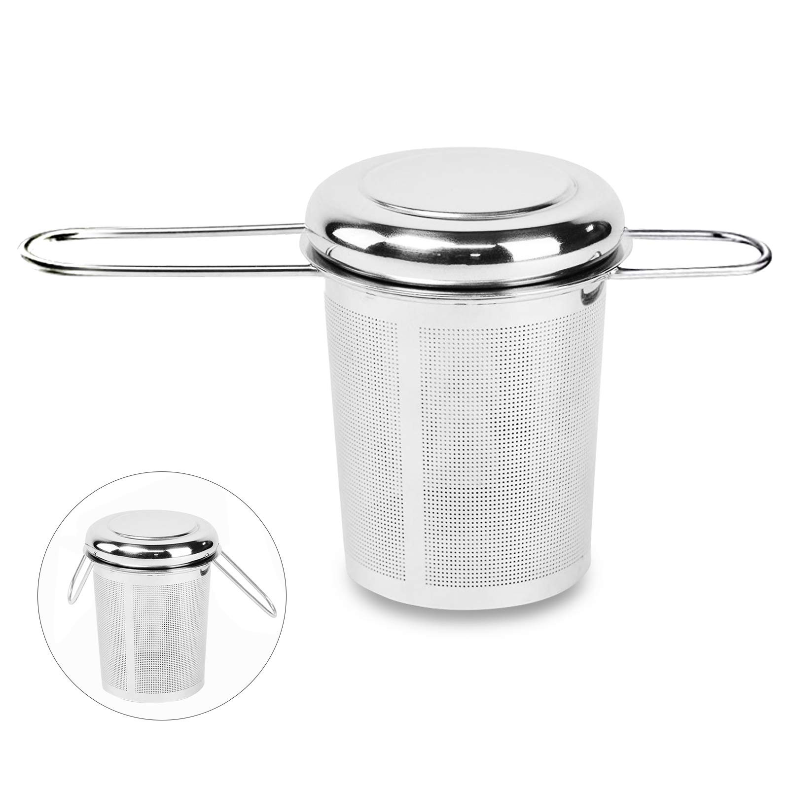 Stainless Steel Tea Infuser with Fine Mesh Filter and Large Capacity