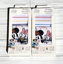 Disney Baby Set of 6 Baby Facial Cloths Minnie Mouse  Friends Primark -NEW