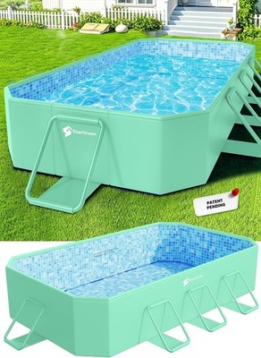 Foldable Pool, Large Non-Inflatable Swimming Pool for Adult Collapsible Pools Ha
