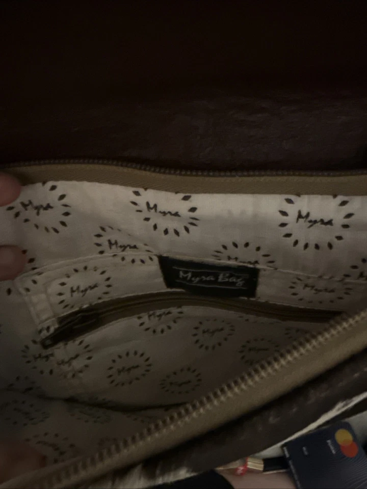 Bandolera para mujer Myra azul marrón borla Foto 2 de 3