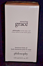 PHILOSOPHY - Amazing Grace - 4 oz Perfumed Luminous Body Oil NEW