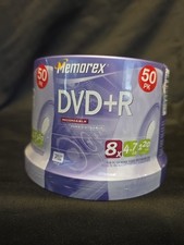 MEMOREX BLANK DVD R 50-PACK - 8X, 4.7 GB, 120 MINUTES BRAND NEW SEALED