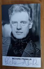 richard franklin 1936-2023 5.5x3.5 signed photo doctor who captain yates