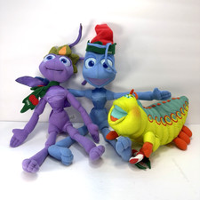 Disney Pixar A Bugs Life Plush Lot Flik Atta Heimlich 1998 Holiday EUC
