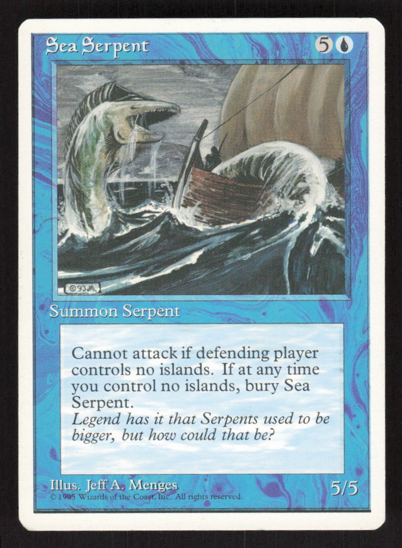 1995 Sea Serpent Fourth Edition MTG