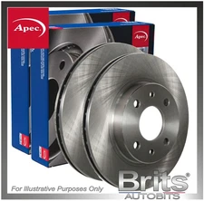 Genuine Apec Blue Front Vented Brake Discs for Ford Fiesta