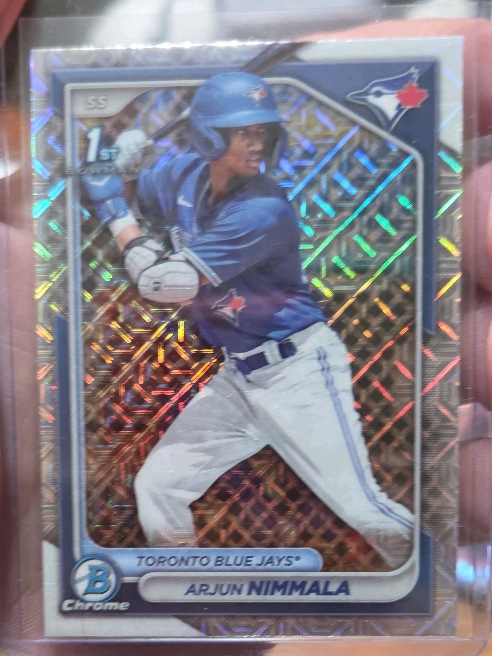 2024 Bowman - Chrome Prospects Arjun Nimmala #BCP-142 Mojo Refractor (RC)