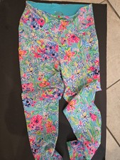 Lilly Pulitzer Women s Multicolor Floral Skinny Ankle Pants Cotton Stretch Small