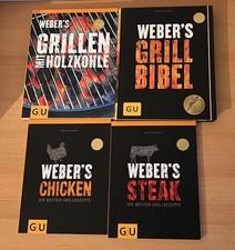 4 Weber's Grill Bücher - Grillbibel, Steak, Chicken, Holzkohle