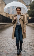 Capelli New York Womens Boots US 6 Black Waterproof Casual Mid Calf Rain Boots