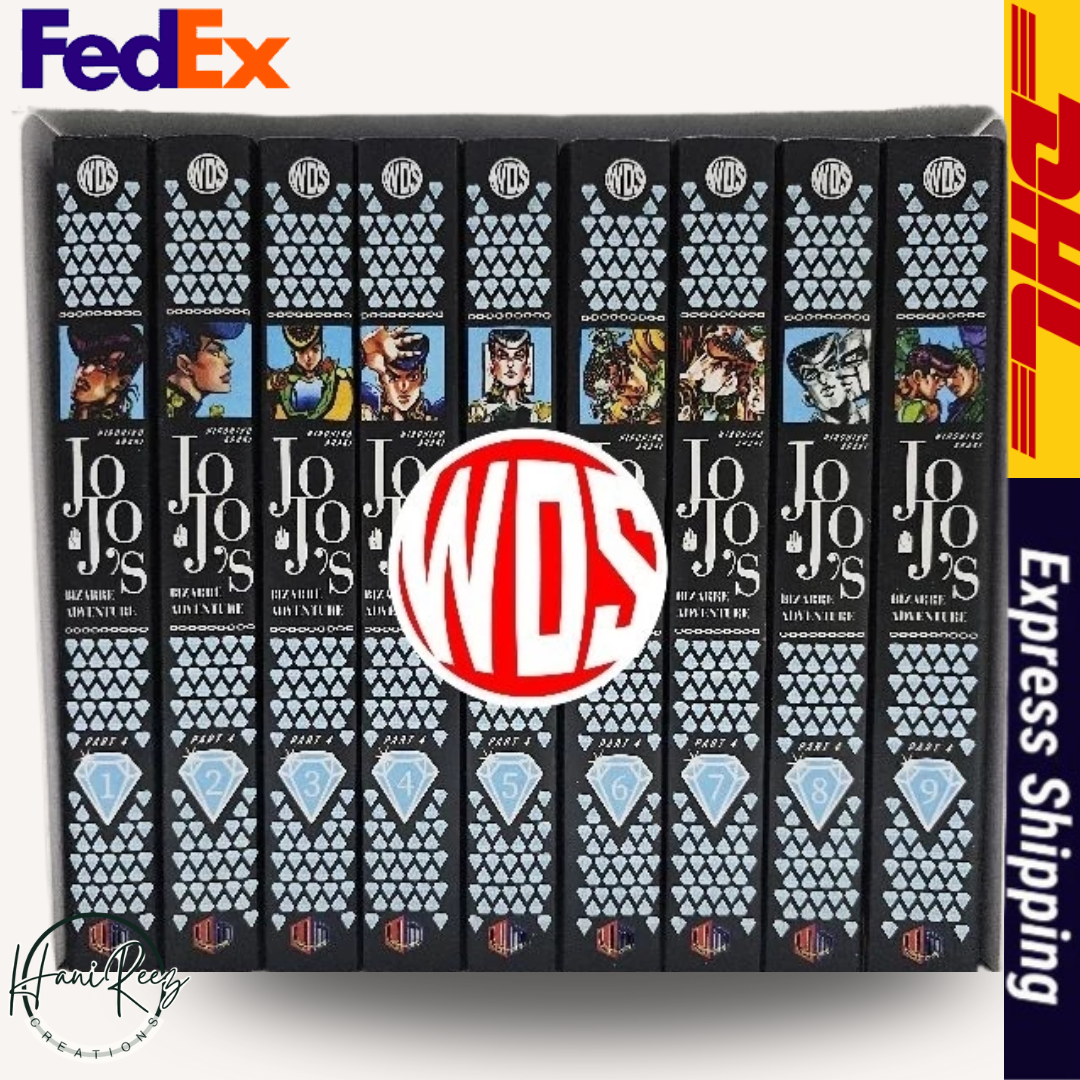 Jojo's Bizarre Adventure Part 4 Vol 1-9 Manga English Full Set by