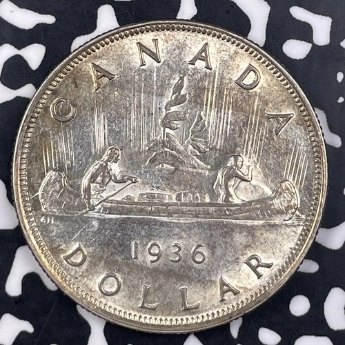 1936 Canada $1 Dollar Lot#JM0898 Large Silver! High Grade! Beautiful!