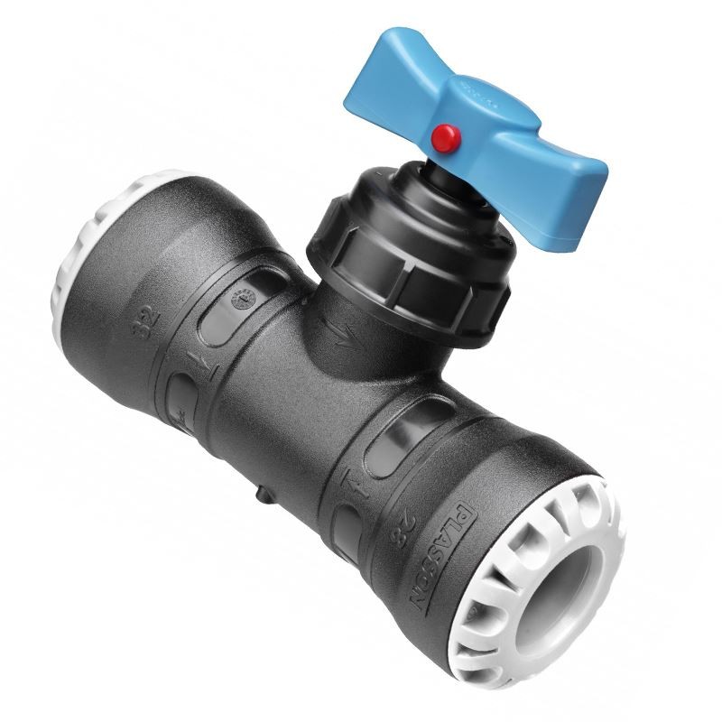 Plass-ONE 20mm MDPE Push Fit Stoptap - 0341 - FREE Next-Day Delivery