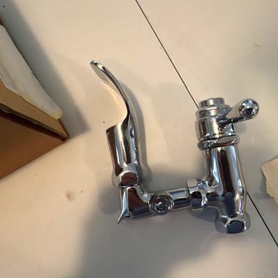 Central Brass 0365 Utility Faucet Wall Mount 4 in Single Lever Chrome Brass NSF