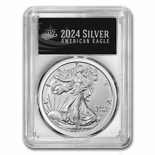 2024 American Silver Eagle MS-70 PCGS (FDI, Black Label)