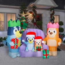 New 6.6  Bluey Family 8 LED Lights Christmas Inflatable, 1851504 Gemmy Airblown 
