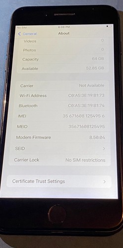 Apple iPhone 8 Plus - 64GB - Space Gray (Unlocked) A1864 (CDMA + GSM ...