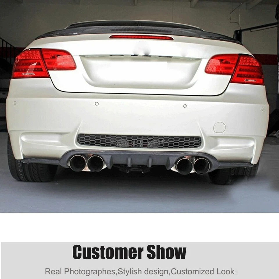 Difusor de labios de parachoques trasero de fibra de carbono apto para BMW Serie 3 E92 E93 M3 2008-2013 Foto 2 de 4