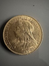 Queen Victoria 1900 full gold 22ct Sovereign Coin London mint