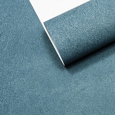 Einfache blaue Tapete strukturiertes dickes Vinyl schwerer Kleister The Wall Free Match Lounge