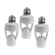 pcs Motion Sensor Light Sockets, E26/E27 Screw in Motion Sensor Sockets for 3
