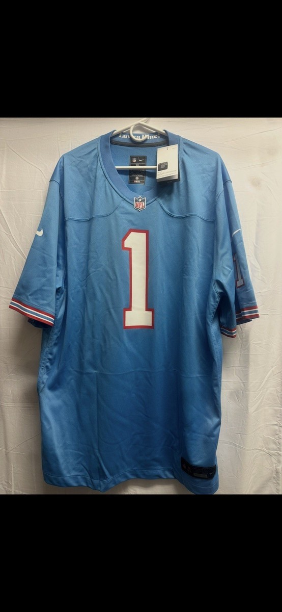 Men's Tennessee Titans Cam Ward #1 Nike Light Blue 2025 Alternate