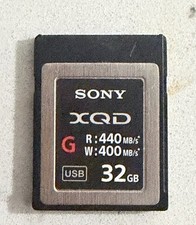 Sony XQD Memory card 32gb G 440mb - Tested, Great Price