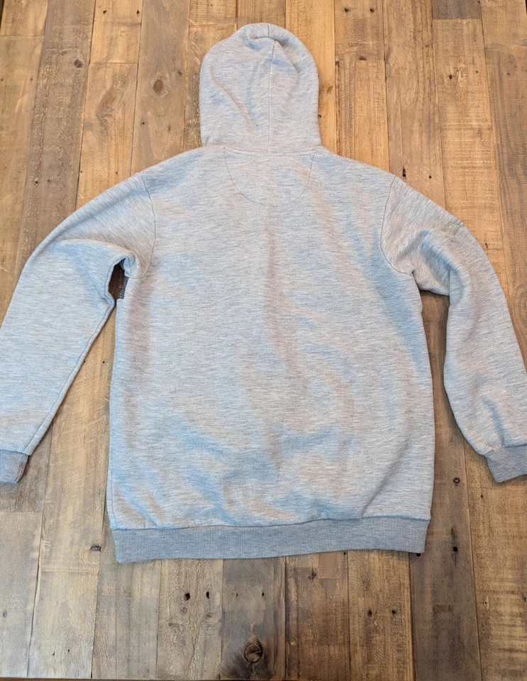 Ditch Plains Zip Up Fleece Hoodie Mens XL Gray and Black - Image 2 of 4