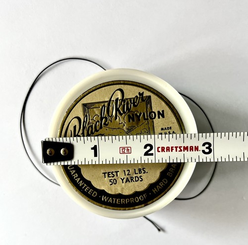 Vintage Black River Nylon 12lb Test Hard Braided Line Fishing Spool - 第 4/4 張圖片