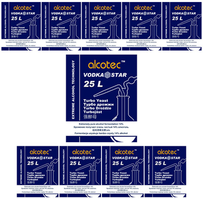 Alcotec Vodka Star Turbo Yeast 10 Pack Homebrew Spirit Distilling Brewing