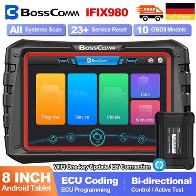 2024 BOSSCOMM IFIX980 Profi KFZ Diagnosegerät Auto OBD2 Scanner TPMS ALLE SYSTEM