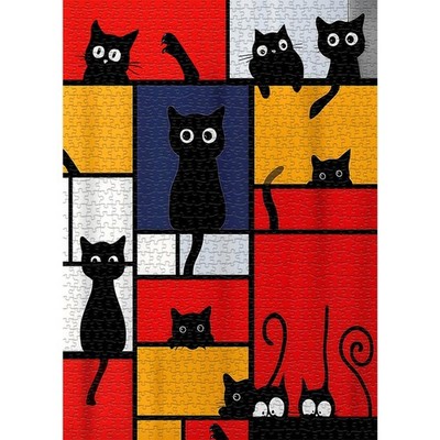 Colorful Cat 1000 Piece Jigsaw Puzzle 27.5 x 19.7 Inch