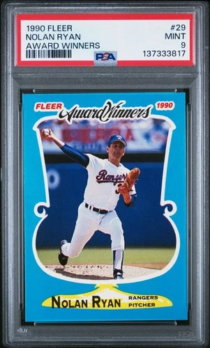 137333817 Nolan Ryan 1990 Fleer Award Winners #29 PSA 9
