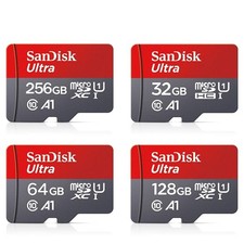 SanDisk Ultra microSD Card 128GB 64GB 32GB Class 10 UHS-I Memory Card A1