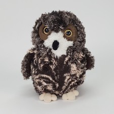 Douglas Cuddle Toy Owl Plush Brown White Mottled Bird Stuffed Animal 6.5 inch