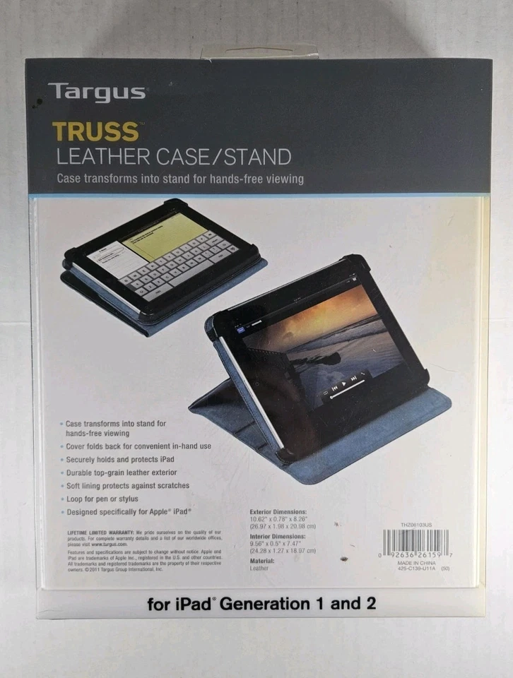Targus Truss Leather Case/ Stand For iPad Gen 1 & 2 - Image 2 of 3