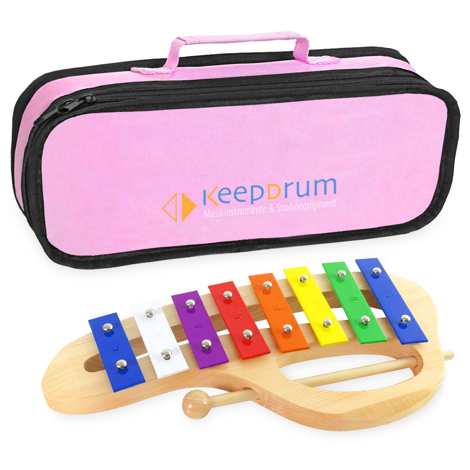 барабан keepdrum KGS-C Glockenspiel для детей и игрушек Розовый