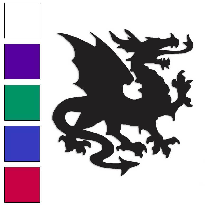 Dragon Heraldic , Vinyl Decal Sticker, Multiple Colors & Sizes #621