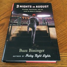 SIGNED 3 Nights In August Buzz Bissinger Hardcover
