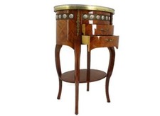 Gorgeous Marquetry Chest of Drawers Dresser Cabinet Wood Brass Trim Medallions