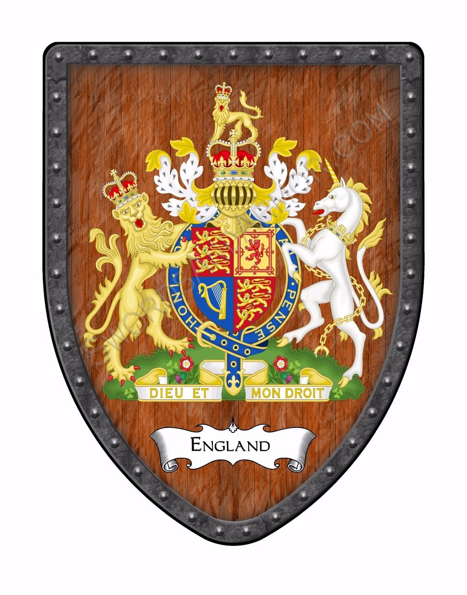 English Royal Coat of Arms Country Display Shield - #SH503P-DGHG