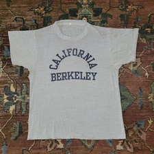 Vintage 80s California BERKELEY College Screen Stars Soft Thin T Shirt L Rare