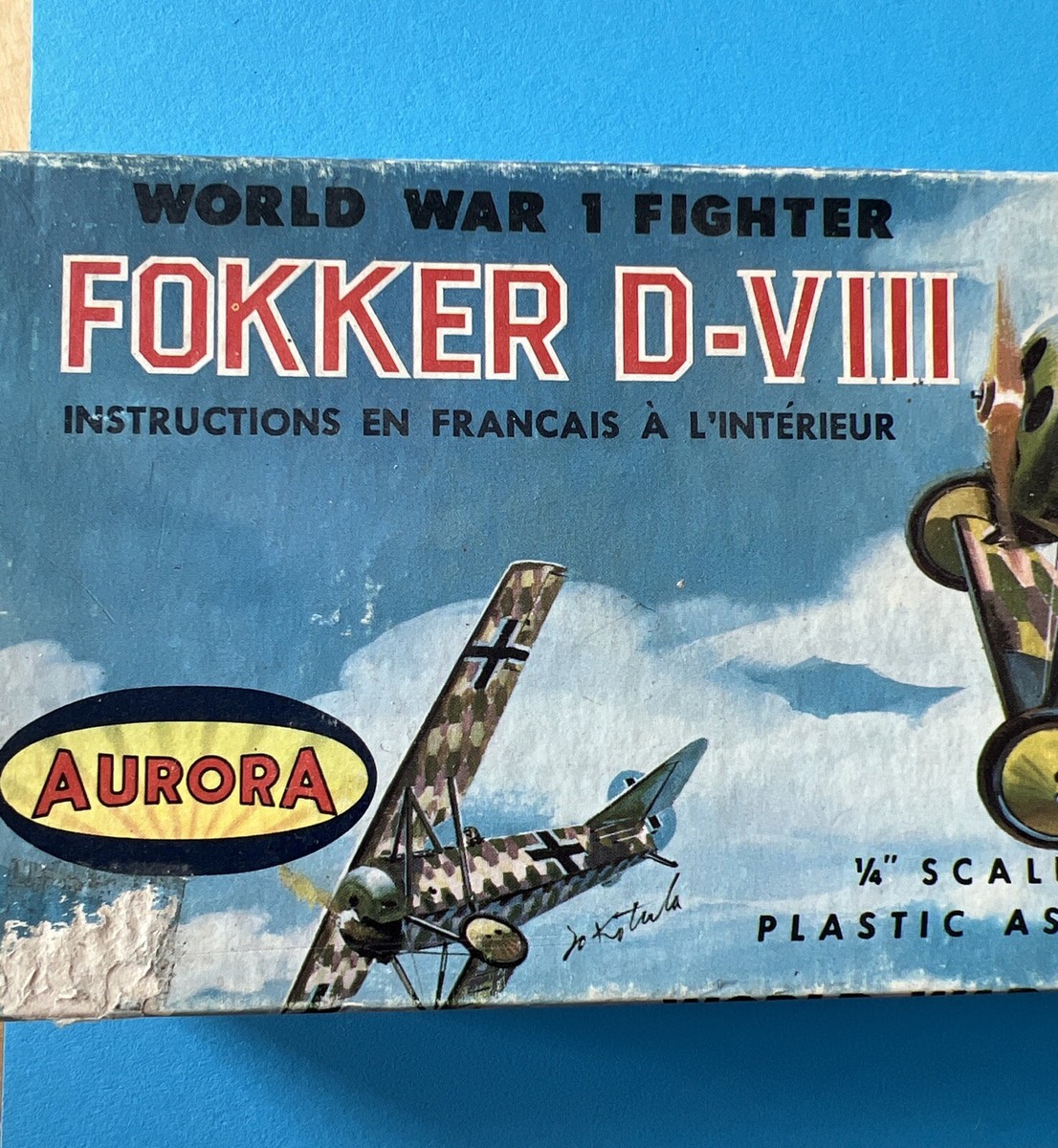 Maquette Aurora Fokker D.VIII - Avion 1e Guerre Mondiale - Occasion, Jamais Montée