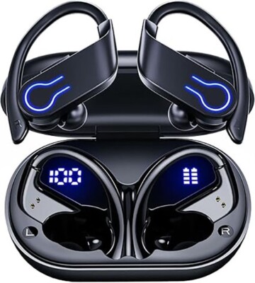 Wireless Bluetooth Earbuds 120H Playtime Bluetooth 5.3 Ear Buds for Sports, Hi-f