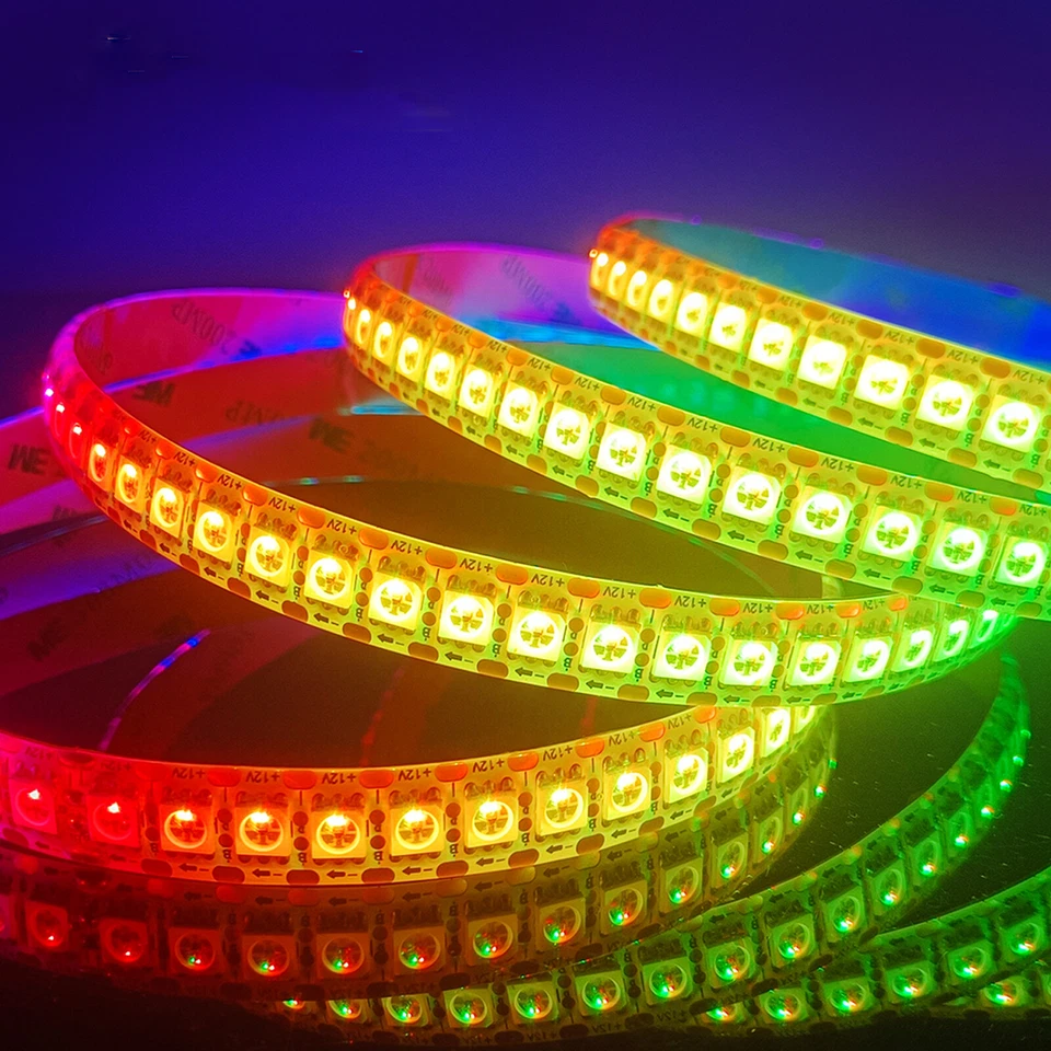 Wholesale WS2812B 5V 5050 RGB LED Strip 1-20M 60-1200 Led Individual Addressable - Image 2 of 4