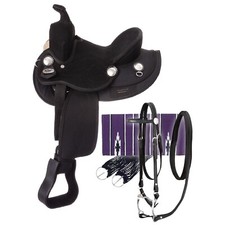 11 Inch Western Saddle Only or Package - Round Skirt-Synthetic Leather