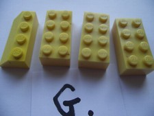 LOT G/ 3 X  VERY EARLY 1950 S 60S PAT PEND LEGO BRICKS .TOWN PLAN YELLOW